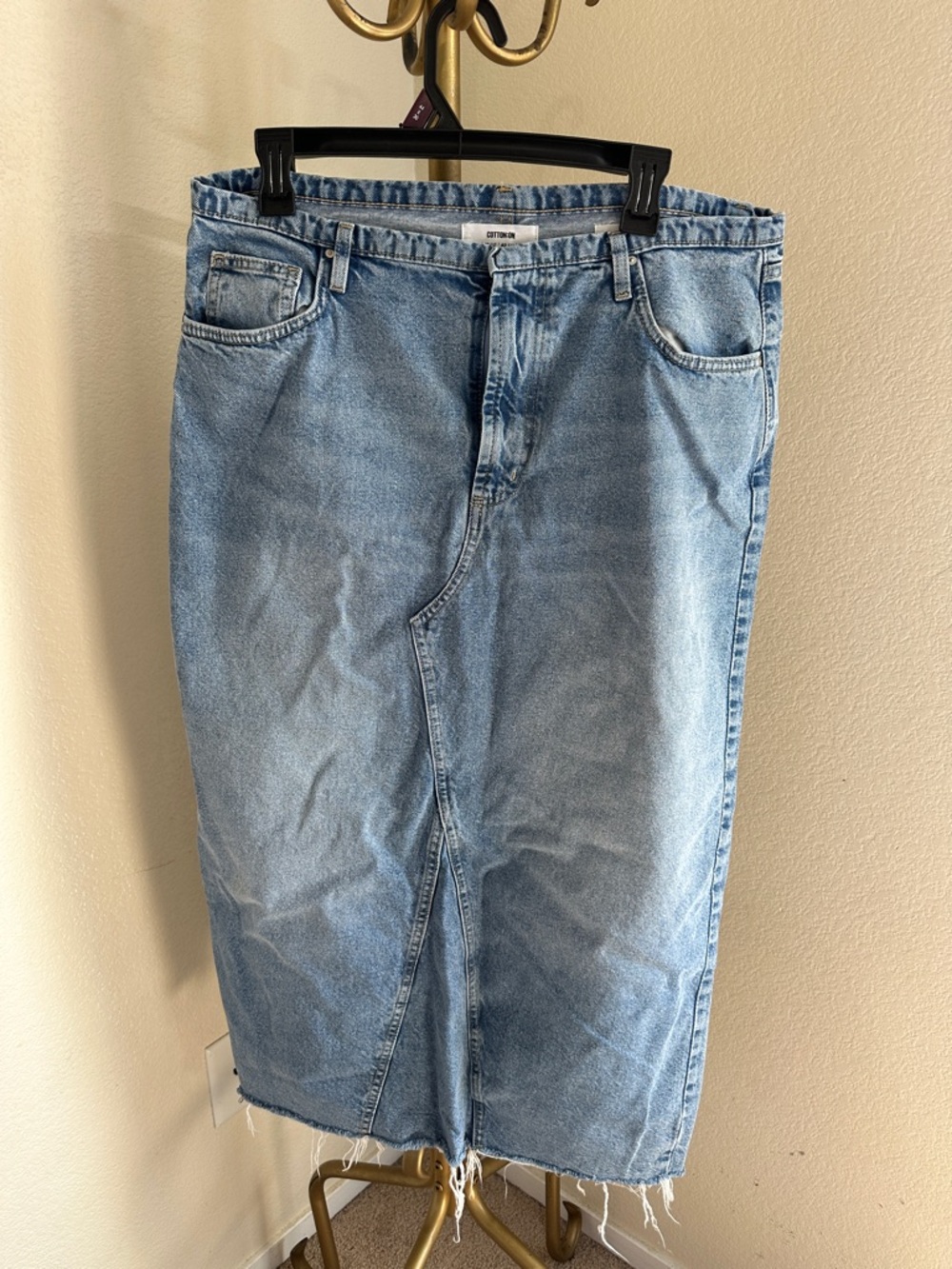 Cotton On Light Blue Denim Maxi Skirt